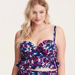 ruffle hem bikini top